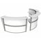 Linea Italia Reception Desk 71 in D X 46 in H, 11.9 ft W X Thermofused Laminate, White ZUS297 - alternate 4